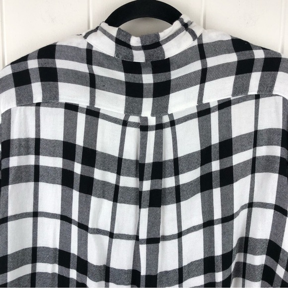 Banana Republic Womens Soft Flannel Button Up Shirt with Front Tie X-Large - Picture 9 of 11